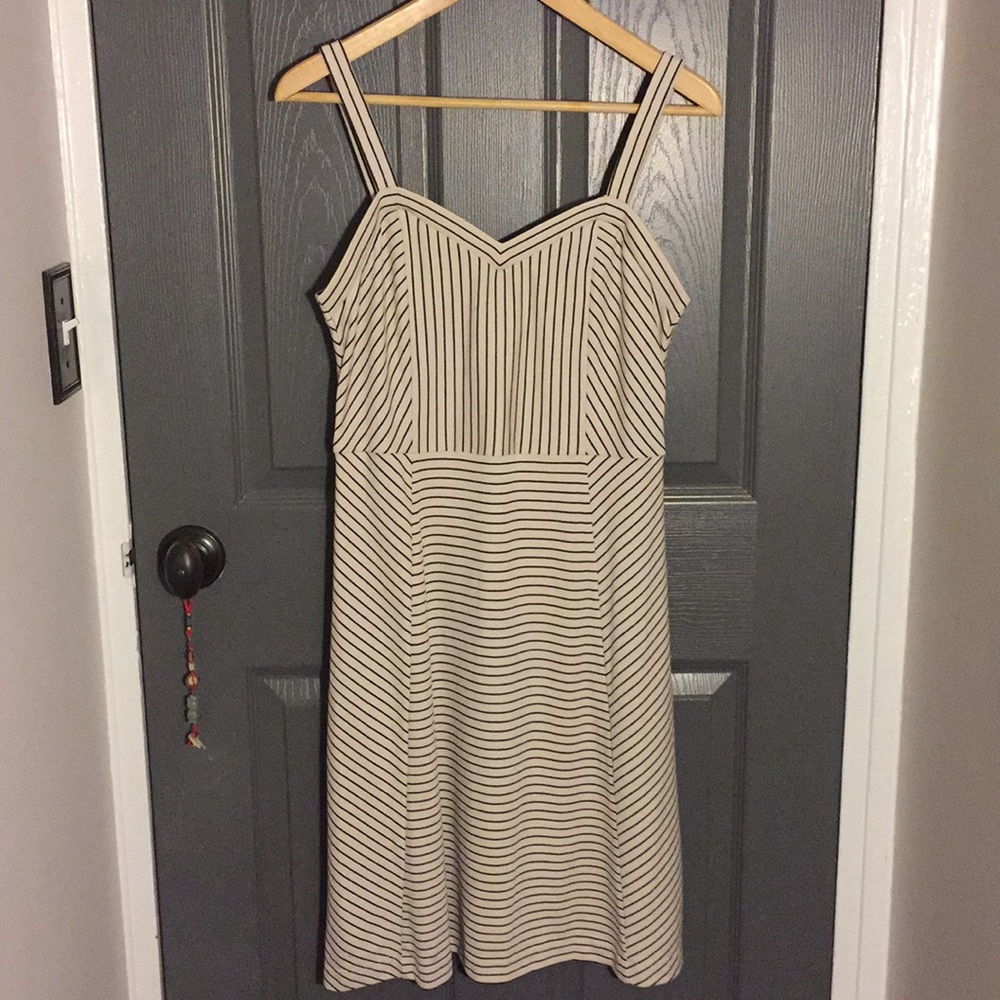 NWT LOFT striped casual summer dress (ivory)